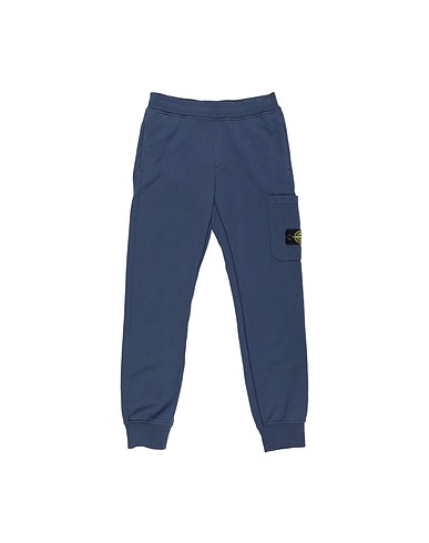 STONE ISLAND JUNIOR Casual trouser Slate blue 100% Cotton