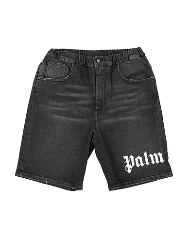 PALM ANGELS Denim shorts Black 99% Cotton, 1% Elastane
