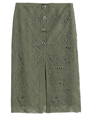 PINKO Midi skirt Green 68% Polyester, 32% Cotton
