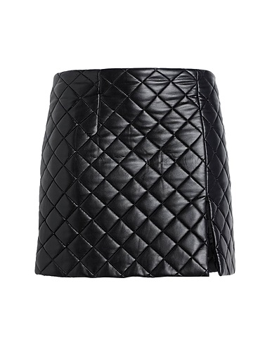 NINEMINUTES Mini skirt Black 53% Polyester, 22% Viscose, 20% Polyurethane, 5% Other Fibres