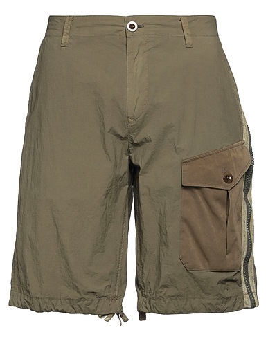 TEN C Shorts & Bermuda Military green 100% Polyamide, Polyester