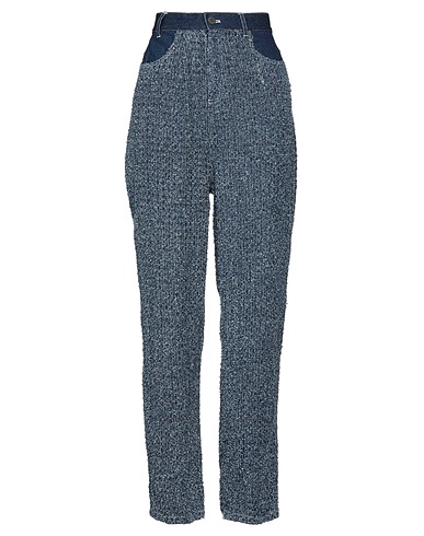FRONT ROW SHOP Denim trousers Blue 100% Cotton