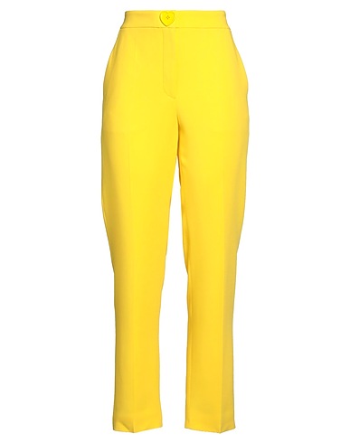 MOSCHINO Casual trouser COUTURE Yellow 97% Viscose, 3% Elastane