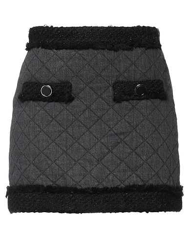 PINKO Denim skirt Charcoal 100% Cotton, Acrylic, Wool, Polyester, Polyamide