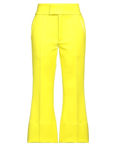 KHRISJOY Casual pants Yellow 88% Polyester, 12% Elastane