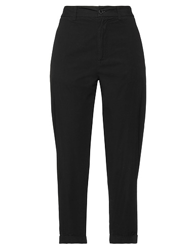 VIRNA DRÒ Casual trouser Black 100% Cotton