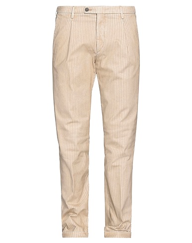 MICHAEL COAL Casual trouser Beige 90% Cotton, 8% Viscose, 2% Elastane