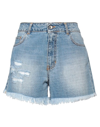 LE VOLIÈRE Denim shorts Blue 100% Cotton