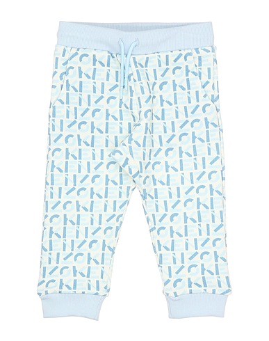 KENZO KIDS Casual pants Sky blue 100% Cotton, Elastane