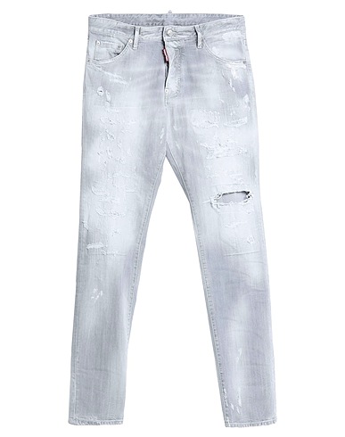 DSQUARED2 Denim pants Light grey 98% Cotton, 2% Elastane, Polyester