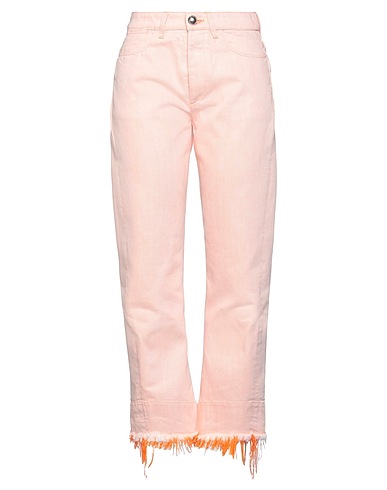 JIL SANDER Denim trousers Salmon pink 100% Cotton