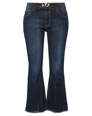 CRISTINAEFFE Denim trousers Blue 98% Cotton, 2% Elastane