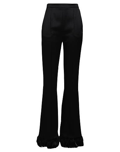 SAINT LAURENT Hosen Schwarz 100% Viskose, Hahnenfedern