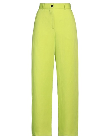 MSGM Casual trouser Lime green 55% Linen, 45% Tencel™ Lyocell