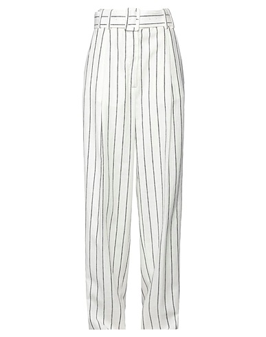 LARDINI Casual trouser White 55% Viscose, 45% Linen