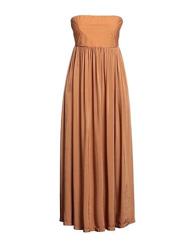 ALESSIA SANTI Midi dress Camel 57% Viscose, 43% Cupro, Cotton