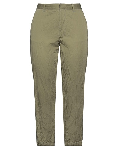 DSQUARED2 Pantalone Verde militare 95% Cotone, 5% Fibra di metallo, Pelle di bovino
