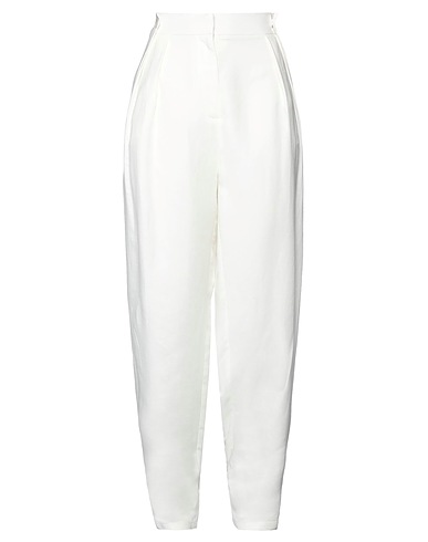 PATRIZIA PEPE Pantalone Bianco 51% Lino, 49% Viscosa