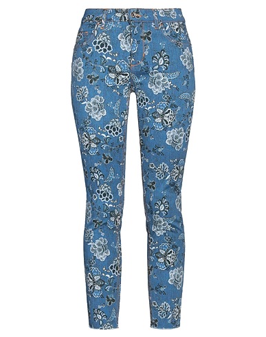 LIU •JO Casual trouser Blue 98% Cotton, 2% Elastane