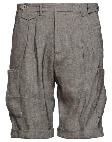 NEILL KATTER Shorts & Bermuda Khaki 50% Linen, 35% Viscose, 15% Polyester