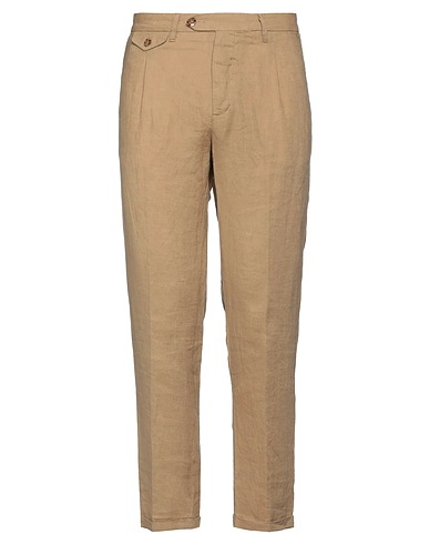 OFFICINA 36 Casual trouser Beige 100% Linen