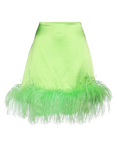 VERGUENZA Mini skirt Lime green 94% Silk, 6% Elastane