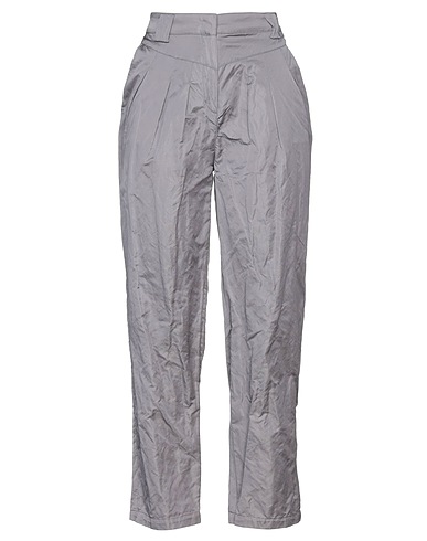 MANILA GRACE Casual trouser Grey 93% Polyester, 7% Metallic fiber