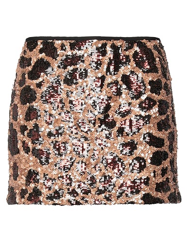 PINKO Mini skirt Light brown 100% Polyamide