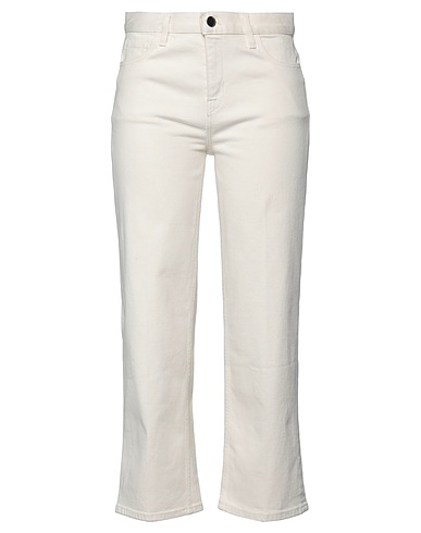 THEORY Denim pants White 98% Cotton, 2% Polyurethane