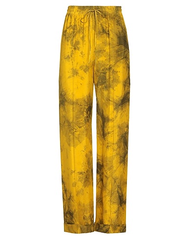 ANDREA YA' AQOV Casual trouser Yellow 100% Viscose