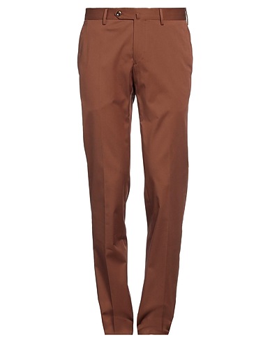 PT Torino Casual trouser Brown 95% Cotton, 3% Silk, 2% Elastane