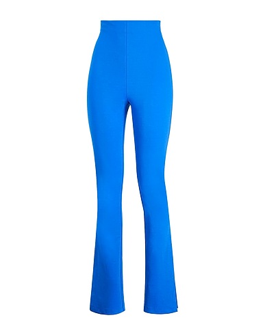 8 by YOOX Casual παντελόνι STRETCH HIGH-WAIST SPLIT HEM TROUSERS
 Γαλάζιο 52% Βαμβάκι, 40% Πολυαμίδη, 8% Ελαστάνη