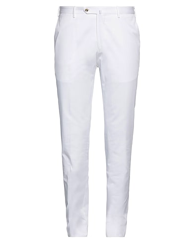 PT Torino Casual trouser White 95% Cotton, 3% Silk, 2% Elastane