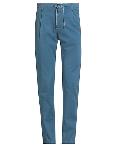ELEVENTY Casual pants Slate blue 98% Cotton, 2% Elastane