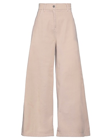 TRUE ROYAL Casual pants Taupe 98% Cotton, 2% Elastane