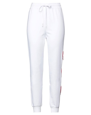LOVE MOSCHINO Pantalone Bianco 100% Cotone, Elastan