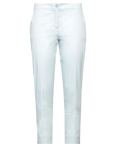 BEATRICE .B Casual trouser Sky blue 97% Cotton, 3% Elastane