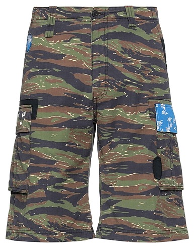 DEN VER Shorts & Bermuda Military green 100% Cotton