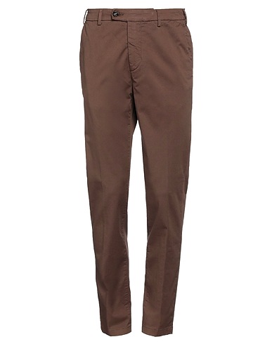 CRUNA Casual trouser Dark brown 97% Cotton, 3% Elastane