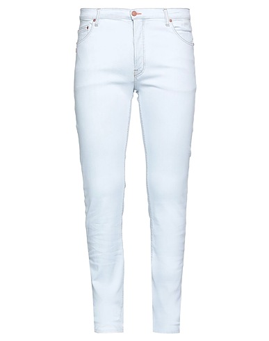 GREY DANIELE ALESSANDRINI Denim trousers Blue 98% Cotton, 2% Elastane