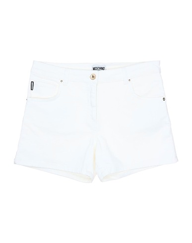 MOSCHINO TEEN Shorts jeans Bianco 97% Cotone, 3% Elastan