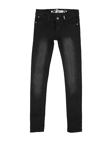 RETOUR Denim trousers Black 70% Cotton, 28% Polyester, 2% Elastane