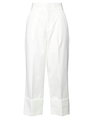 TWINSET Casual trouser White 84% Cotton, 16% Linen