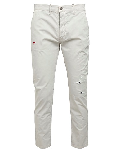 GREY DANIELE ALESSANDRINI 5-pocket Light grey 98% Cotton, 2% Elastane