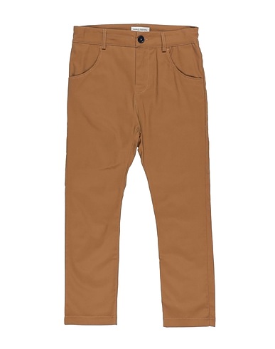 PAOLO PECORA Casual trouser Camel 97% Cotton, 3% Elastane