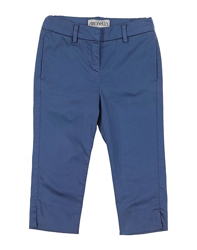SIMONETTA Casual trouser Slate blue 97% Cotton, 3% Elastane