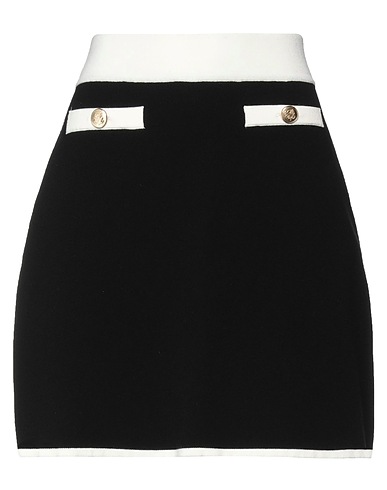 TWINSET Mini skirt Black 70% Viscose, 30% Polyester