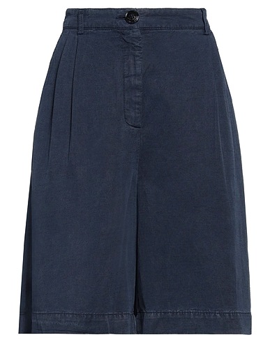 MAX&Co. Shorts & Bermuda Navy blue 75% Lyocell, 25% Linen