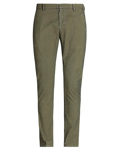 DONDUP Pantalone Verde militare 98% Cotone, 2% Elastan