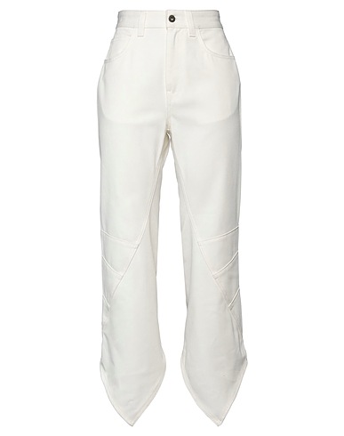 LOEWE Denim pants Ivory 100% Cotton